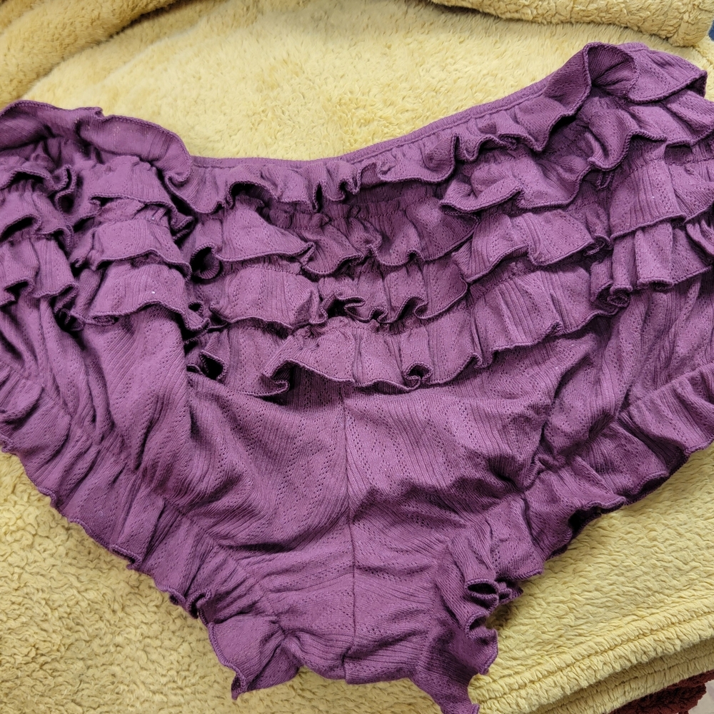 Bloomers Ruffled Purple Bikini Bottom - Picture 3 of 6